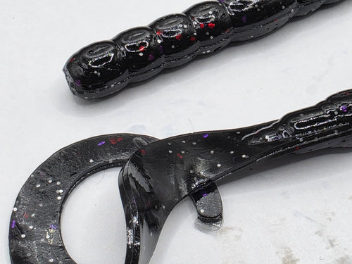 4" Black Red/Silver Flake (5-pk)