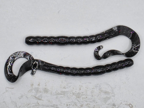 4" Black Red Flake Ribbon Tail (6-pk)