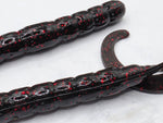 4" Black Red Flake Ribbon Tail (6-pk)
